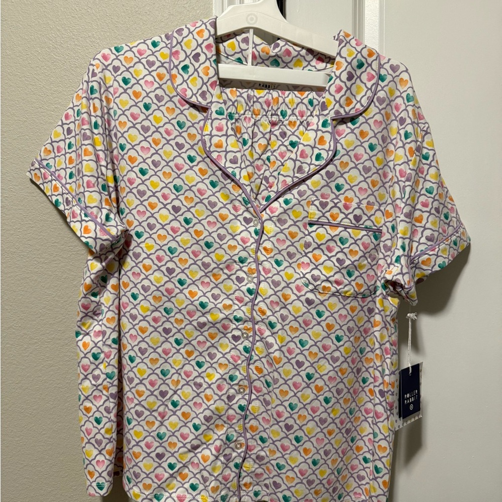 NEW Roller Rabbit x Target Multicolor Heart Pajama Set